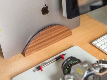 Vertical Laptop Stand (Walnut)